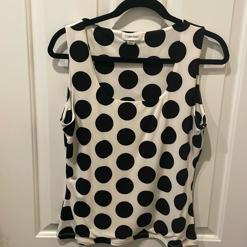 Calvin Klein Polka-Dot Tank Top